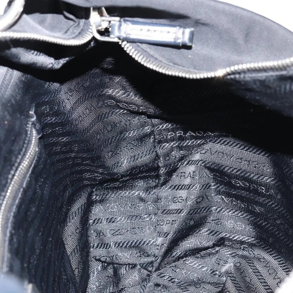 PRADA Shoulder Bag Nylon Black Silver Auth ka421 - Picture 13 of 16